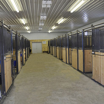 Stalls in the upper barn